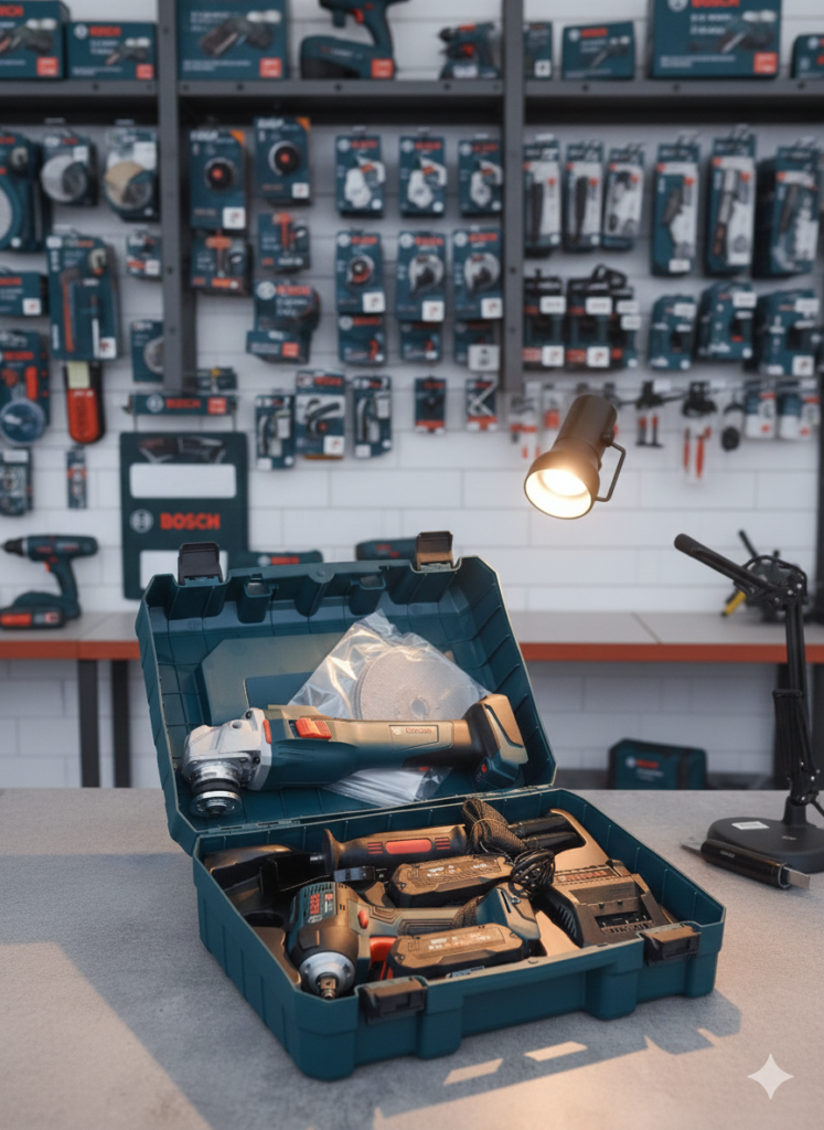Bosch Professional 18V Комплект – Ъглошлайф + Гайковерт+ Батерии + Куфар